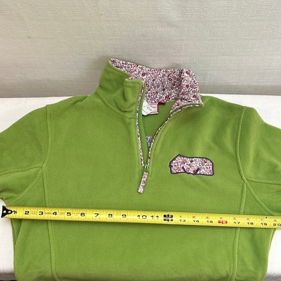 𝅺equi Theme Flower collectionfleece zip up, size Large, green, good condition - Picture 4 of 9